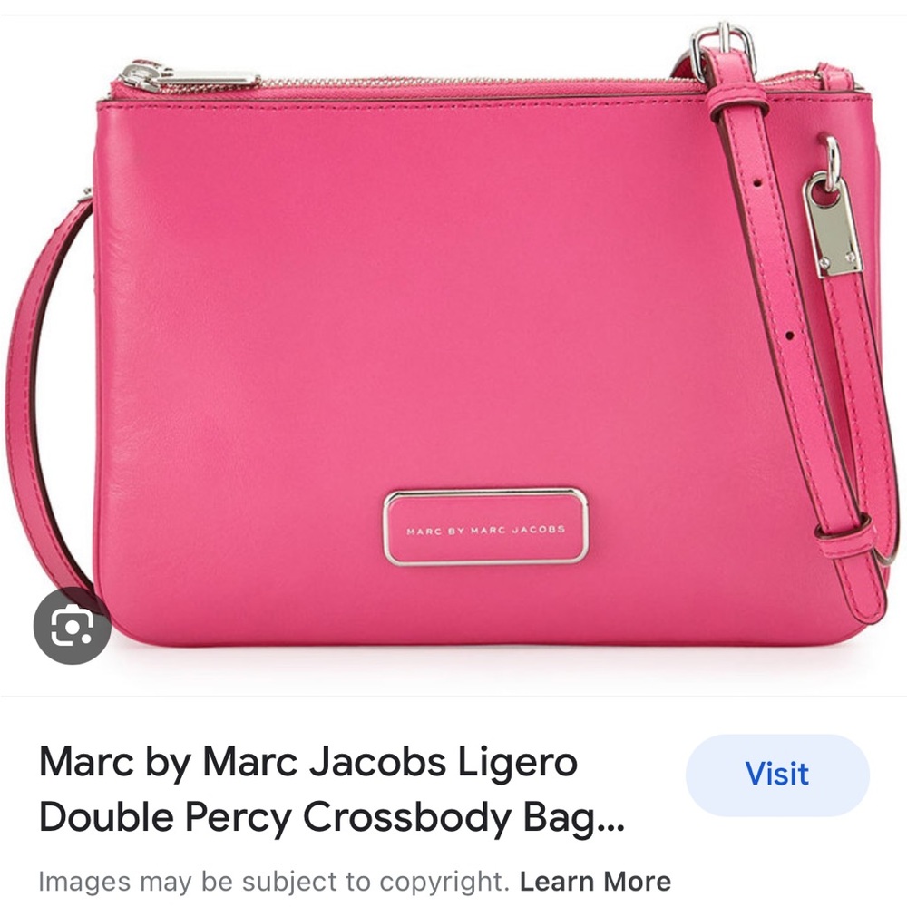 MARC BY MARC JACOBS Ligero Double Percy Crossbody Bag Fuchsia Pink